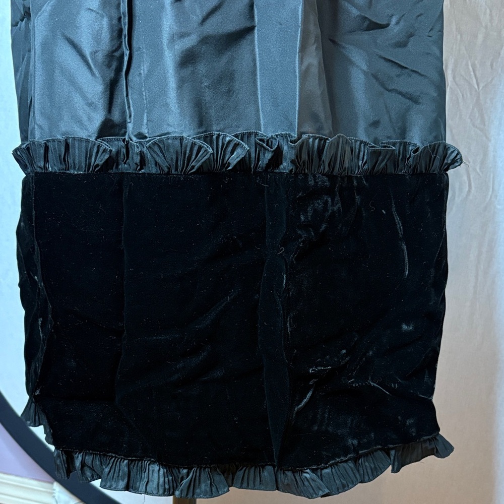 Vintage 80s Silk and Velvet Formal Dress Small - Picture 7 of 11
